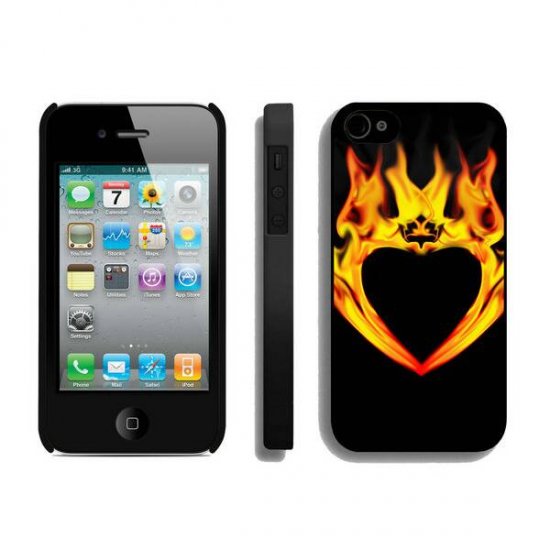 Valentine Fire Heart iPhone 4 4S Cases BRE - Click Image to Close